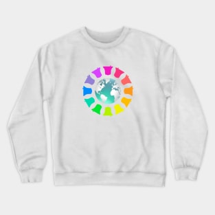 Bell Ringing - WORLDWIDE BELLS A - for Environment, Peace & Diversity Crewneck Sweatshirt